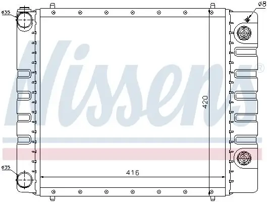 Kühler, Motorkühlung NISSENS 64328 Bild Kühler, Motorkühlung NISSENS 64328