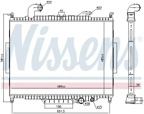Kühler, Motorkühlung NISSENS 64330 Bild Kühler, Motorkühlung NISSENS 64330