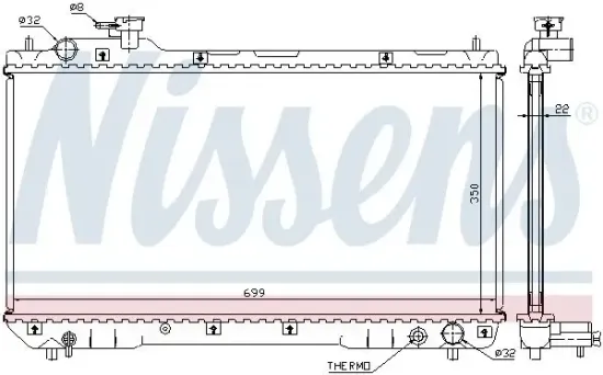 Kühler, Motorkühlung NISSENS 64629A Bild Kühler, Motorkühlung NISSENS 64629A