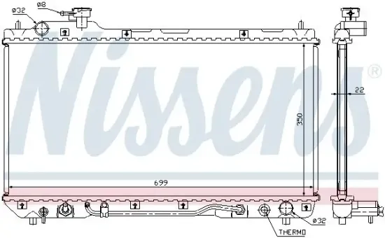 Kühler, Motorkühlung NISSENS 64630A Bild Kühler, Motorkühlung NISSENS 64630A