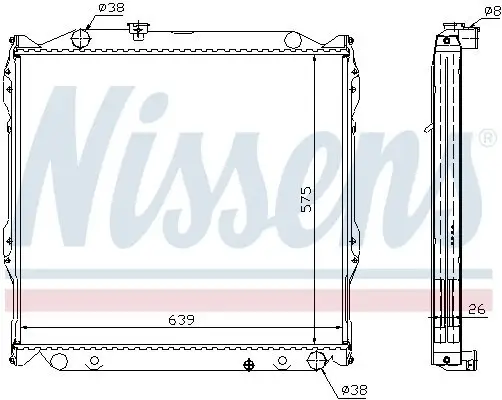 Kühler, Motorkühlung NISSENS 64636A Bild Kühler, Motorkühlung NISSENS 64636A