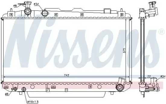 Kühler, Motorkühlung NISSENS 64639A Bild Kühler, Motorkühlung NISSENS 64639A