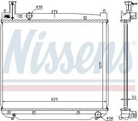 Kühler, Motorkühlung NISSENS 64649A Bild Kühler, Motorkühlung NISSENS 64649A