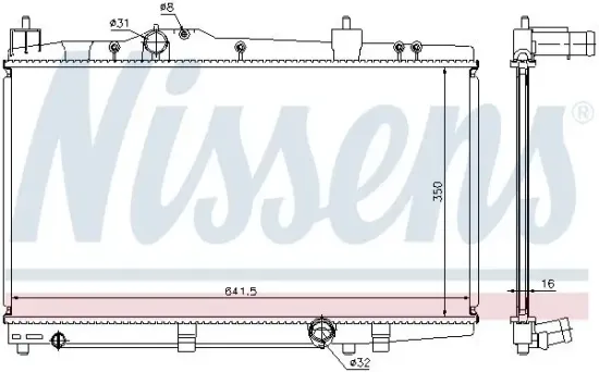 Kühler, Motorkühlung NISSENS 64655A Bild Kühler, Motorkühlung NISSENS 64655A