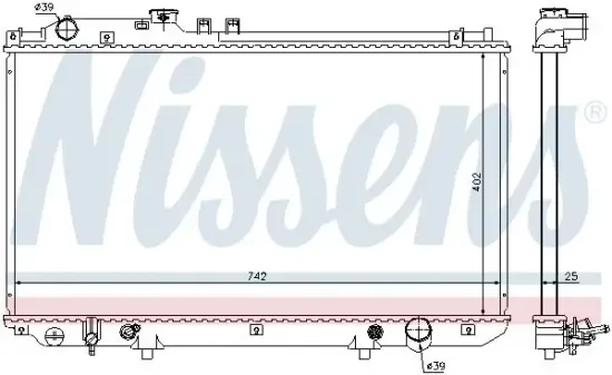 Kühler, Motorkühlung NISSENS 64658 Bild Kühler, Motorkühlung NISSENS 64658