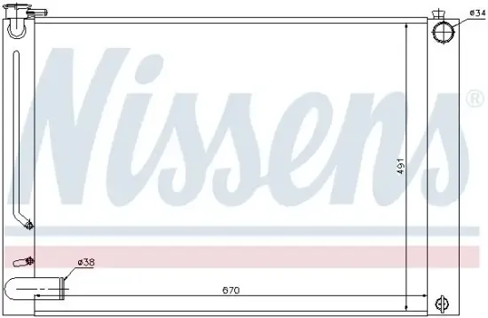 Kühler, Motorkühlung NISSENS 64660 Bild Kühler, Motorkühlung NISSENS 64660
