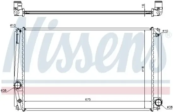 Kühler, Motorkühlung NISSENS 64678A Bild Kühler, Motorkühlung NISSENS 64678A