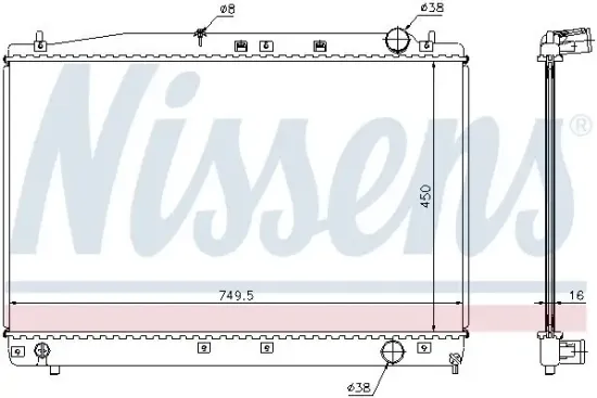 Kühler, Motorkühlung NISSENS 646802 Bild Kühler, Motorkühlung NISSENS 646802