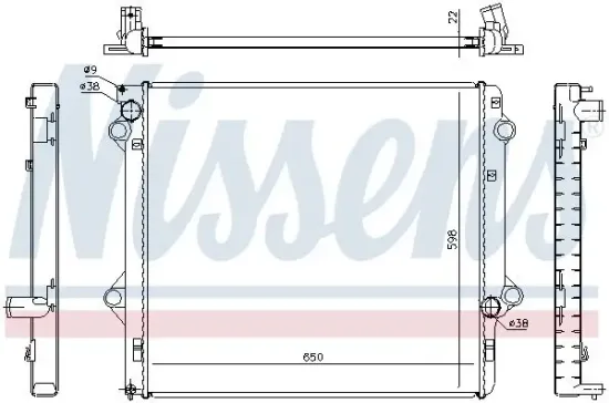 Kühler, Motorkühlung NISSENS 646803 Bild Kühler, Motorkühlung NISSENS 646803