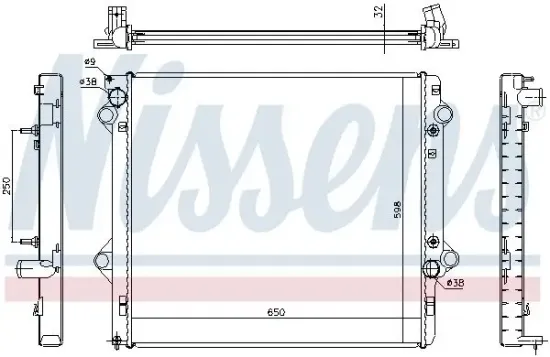 Kühler, Motorkühlung NISSENS 646804 Bild Kühler, Motorkühlung NISSENS 646804