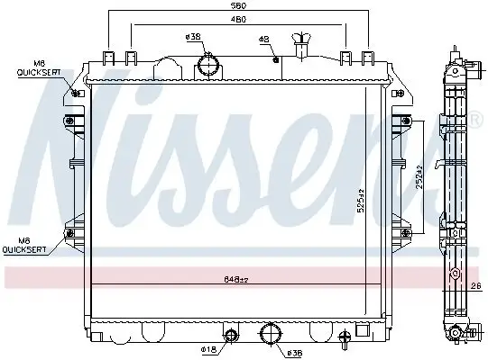 Kühler, Motorkühlung NISSENS 646807 Bild Kühler, Motorkühlung NISSENS 646807