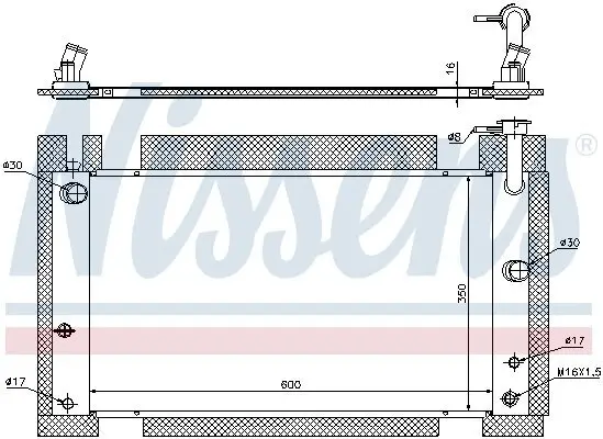 Kühler, Motorkühlung NISSENS 646809 Bild Kühler, Motorkühlung NISSENS 646809