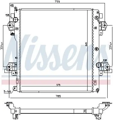 Kühler, Motorkühlung NISSENS 646824 Bild Kühler, Motorkühlung NISSENS 646824