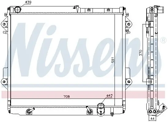 Kühler, Motorkühlung NISSENS 646826 Bild Kühler, Motorkühlung NISSENS 646826