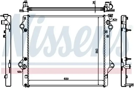Kühler, Motorkühlung NISSENS 64684 Bild Kühler, Motorkühlung NISSENS 64684