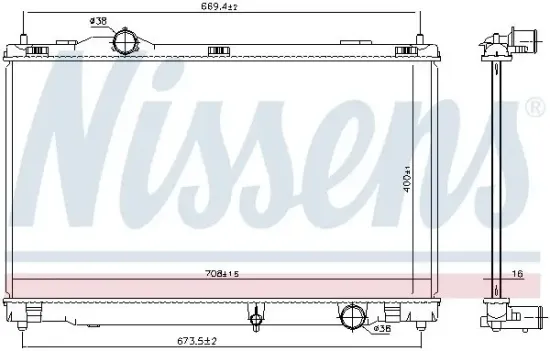Kühler, Motorkühlung NISSENS 646856 Bild Kühler, Motorkühlung NISSENS 646856
