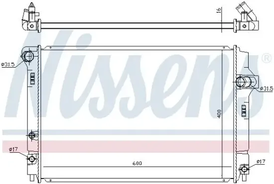 Kühler, Motorkühlung NISSENS 646873 Bild Kühler, Motorkühlung NISSENS 646873