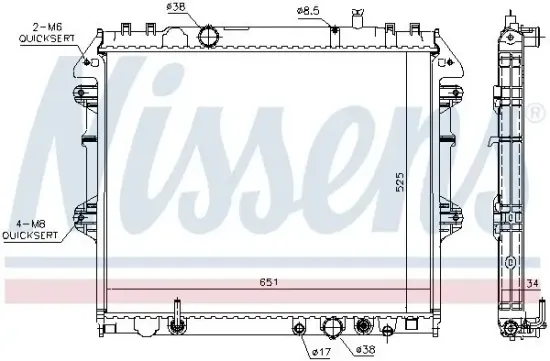 Kühler, Motorkühlung NISSENS 646897 Bild Kühler, Motorkühlung NISSENS 646897