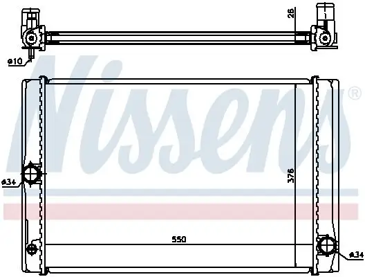 Kühler, Motorkühlung NISSENS 64691 Bild Kühler, Motorkühlung NISSENS 64691