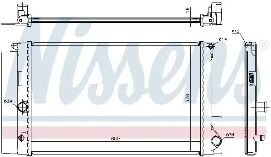 Kühler, Motorkühlung NISSENS 64692 Bild Kühler, Motorkühlung NISSENS 64692