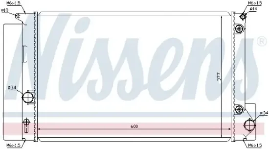 Kühler, Motorkühlung NISSENS 64694 Bild Kühler, Motorkühlung NISSENS 64694