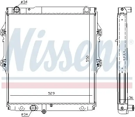 Kühler, Motorkühlung NISSENS 64698 Bild Kühler, Motorkühlung NISSENS 64698