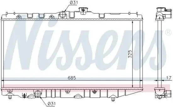 Kühler, Motorkühlung NISSENS 64718 Bild Kühler, Motorkühlung NISSENS 64718