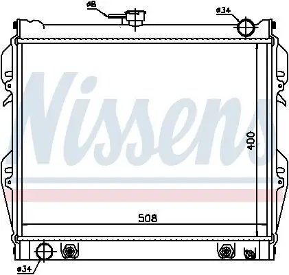 Kühler, Motorkühlung NISSENS 64728 Bild Kühler, Motorkühlung NISSENS 64728