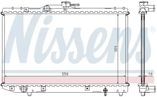 Kühler, Motorkühlung NISSENS 64773 Bild Kühler, Motorkühlung NISSENS 64773