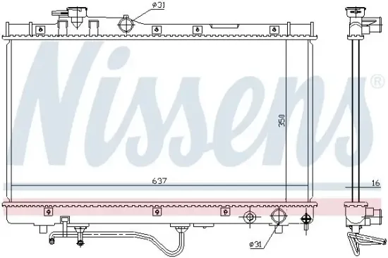 Kühler, Motorkühlung NISSENS 647771 Bild Kühler, Motorkühlung NISSENS 647771