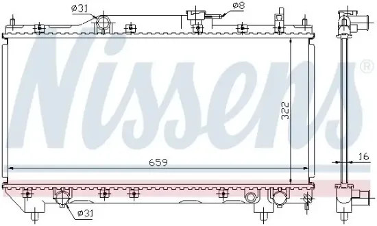Kühler, Motorkühlung NISSENS 64781A Bild Kühler, Motorkühlung NISSENS 64781A