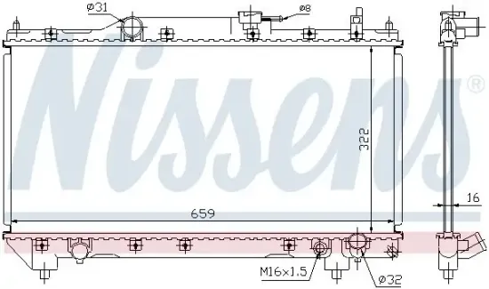 Kühler, Motorkühlung NISSENS 64783A Bild Kühler, Motorkühlung NISSENS 64783A