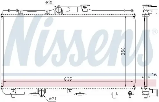 Kühler, Motorkühlung NISSENS 64786A Bild Kühler, Motorkühlung NISSENS 64786A