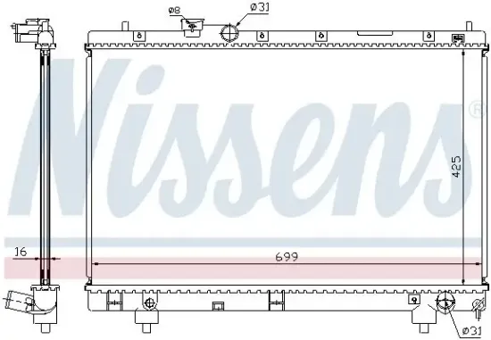 Kühler, Motorkühlung NISSENS 64795A Bild Kühler, Motorkühlung NISSENS 64795A