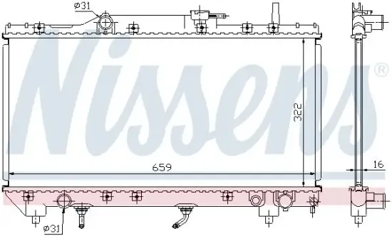 Kühler, Motorkühlung NISSENS 64806 Bild Kühler, Motorkühlung NISSENS 64806