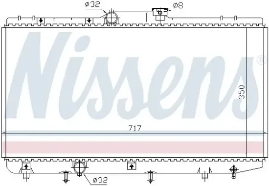 Kühler, Motorkühlung NISSENS 652611 Bild Kühler, Motorkühlung NISSENS 652611