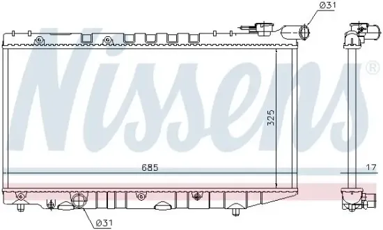 Kühler, Motorkühlung NISSENS 64835 Bild Kühler, Motorkühlung NISSENS 64835