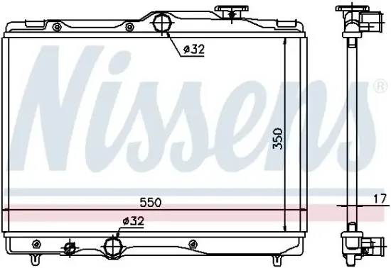 Kühler, Motorkühlung NISSENS 64839 Bild Kühler, Motorkühlung NISSENS 64839