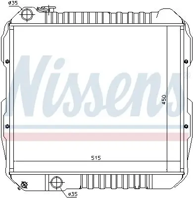 Kühler, Motorkühlung NISSENS 64845 Bild Kühler, Motorkühlung NISSENS 64845