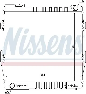 Kühler, Motorkühlung NISSENS 64847 Bild Kühler, Motorkühlung NISSENS 64847