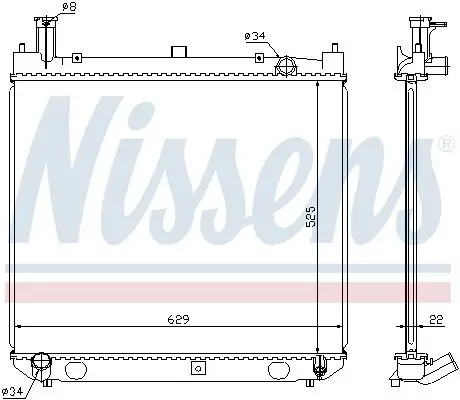 Kühler, Motorkühlung NISSENS 64858A Bild Kühler, Motorkühlung NISSENS 64858A