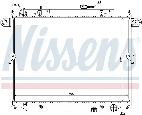 Kühler, Motorkühlung NISSENS 64882 Bild Kühler, Motorkühlung NISSENS 64882