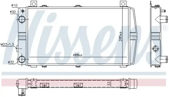 Kühler, Motorkühlung NISSENS 648911 Bild Kühler, Motorkühlung NISSENS 648911