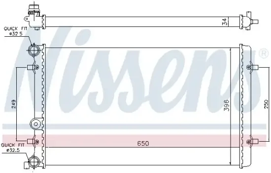 Kühler, Motorkühlung NISSENS 65011 Bild Kühler, Motorkühlung NISSENS 65011