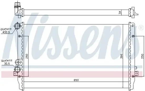 Kühler, Motorkühlung NISSENS 65012 Bild Kühler, Motorkühlung NISSENS 65012