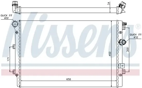 Kühler, Motorkühlung NISSENS 65015 Bild Kühler, Motorkühlung NISSENS 65015