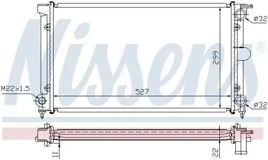 Kühler, Motorkühlung NISSENS 651511 Bild Kühler, Motorkühlung NISSENS 651511