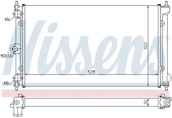 Kühler, Motorkühlung NISSENS 651731 Bild Kühler, Motorkühlung NISSENS 651731