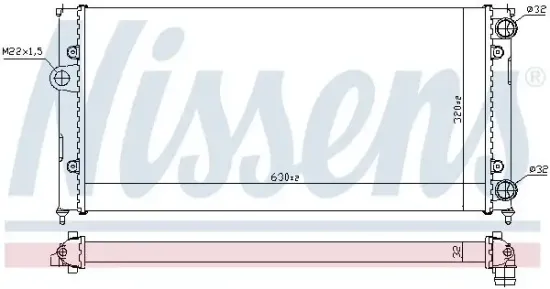 Kühler, Motorkühlung NISSENS 651931 Bild Kühler, Motorkühlung NISSENS 651931
