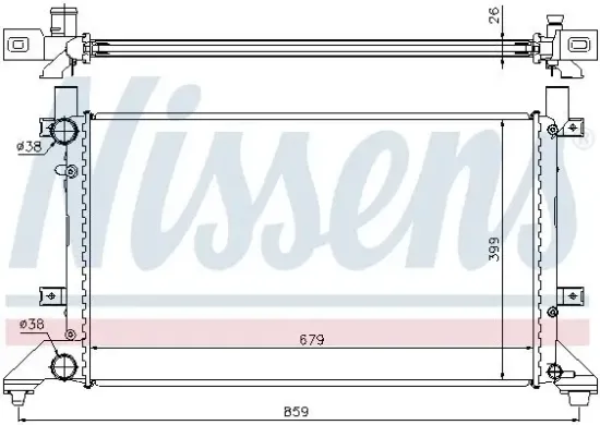 Kühler, Motorkühlung NISSENS 65231A Bild Kühler, Motorkühlung NISSENS 65231A